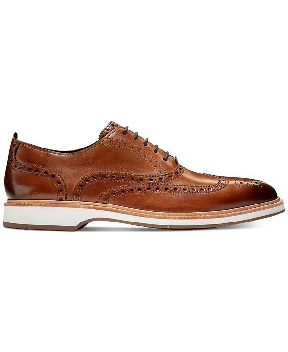 cole haan morris tan wingtip oxfords