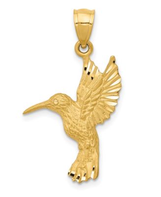 14k gold hummingbird necklace