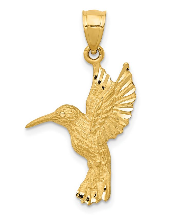 Macy's - Hummingbird Pendant in 14k Yellow Gold
