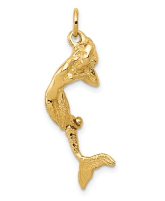 14k gold mermaid charm