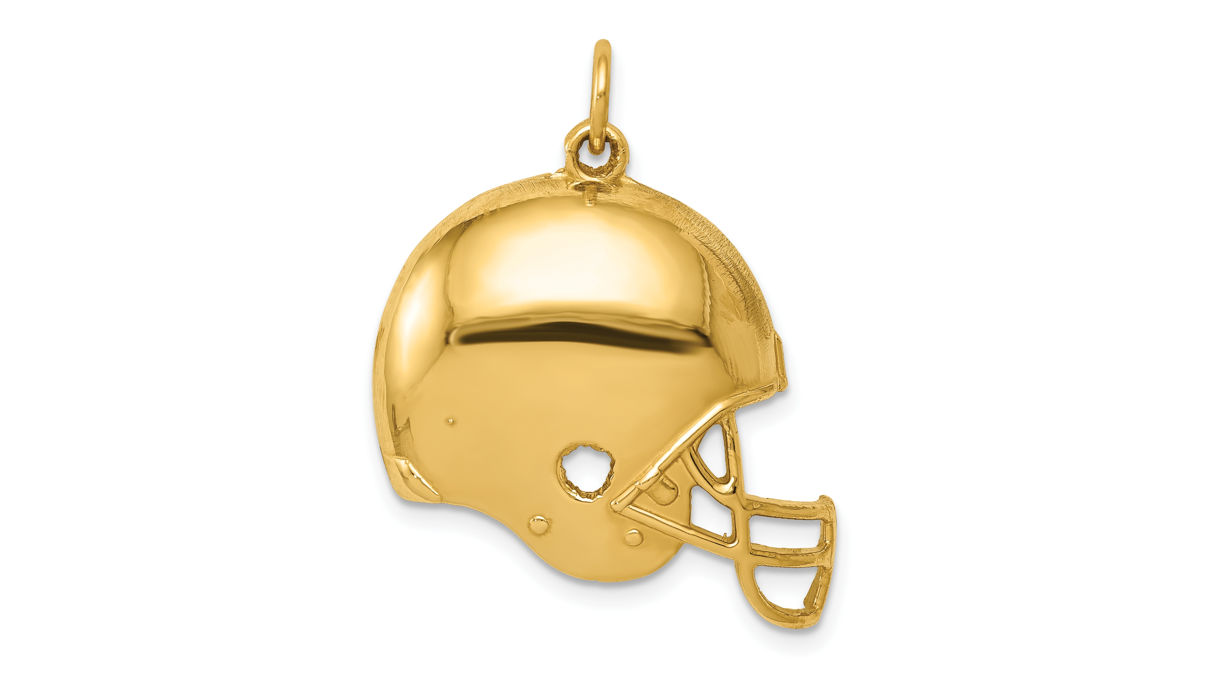 Football Helmet Pendant in 14k Yellow Gold