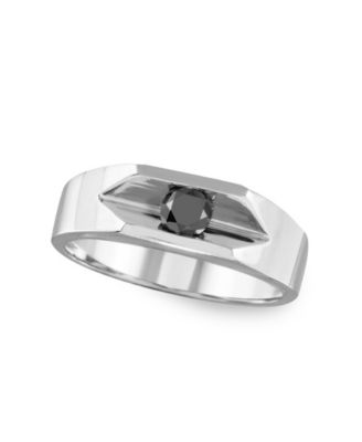 Men's Black Diamond (1/2 ct. t.w.) Band in 10k White Gold
