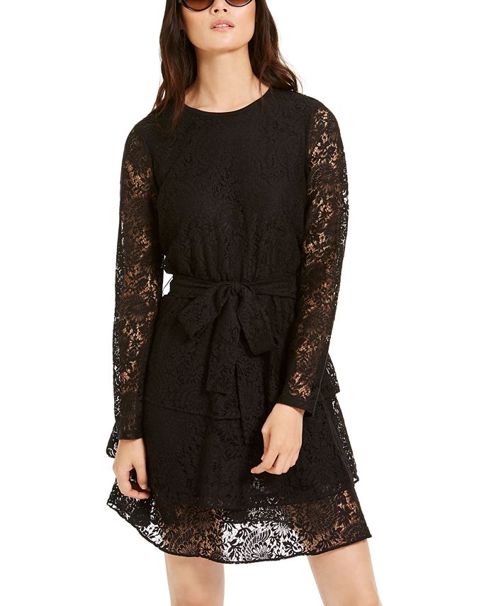 Michael Kors Tiered Lace Dress - Macy's