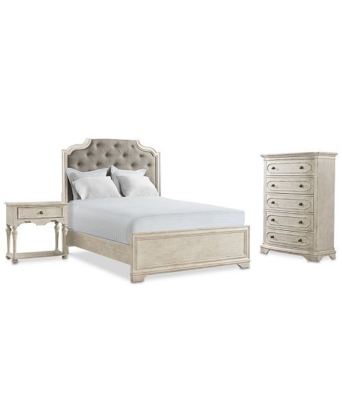 Closeout Hadley Bedroom Furniture 3 Pc Set King Bed Nightstand And Chest Created For Macy S
