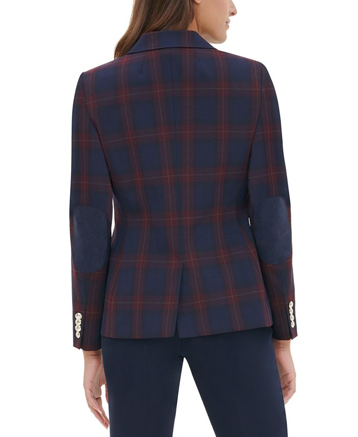 Tommy Hilfiger ElbowPatch Plaid Blazer Macy's