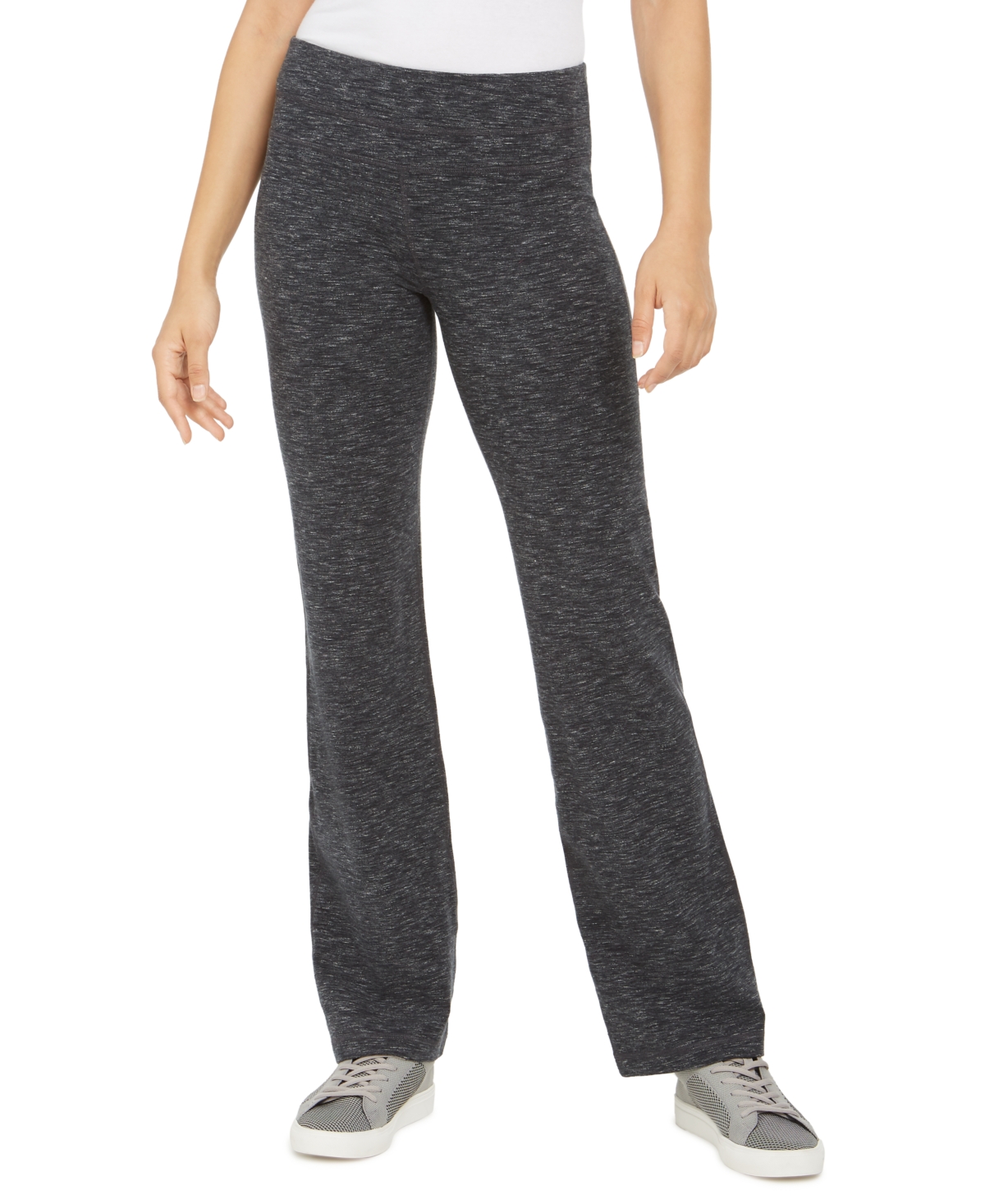 Women's Essentials Flex Stretch Bootcut Yoga Full Length Pants, Created for Macy's - Black
