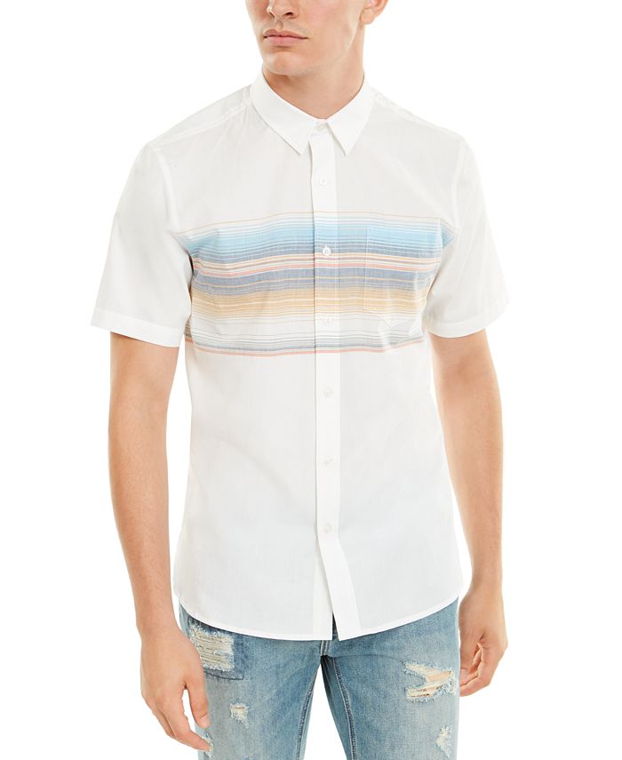 American Rag Men's Wraparound Chest Stripe Shirt, Created for Macy's
