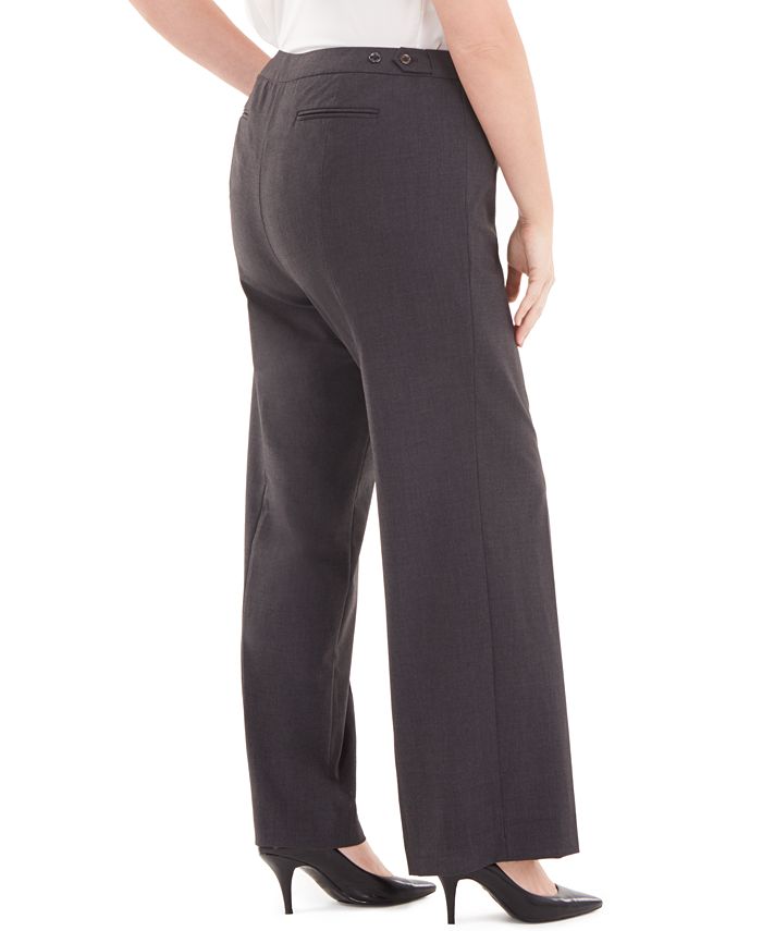 Calvin Klein Plus Size Highline Straight-Leg Dress Pants - Macy's