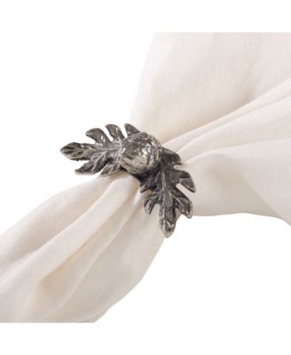 Pinecone Design Rustic Style Napkin Ring, Set of 4