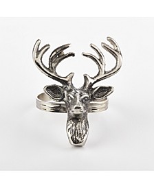 Reindeer Design Napkin Ring, Set of 4