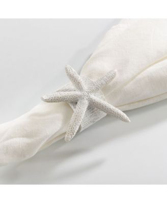 Neptune Collection Starfish Napkin Ring, Set of 4