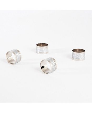 Saro Lifestyle Sparkling Design Napkin Ring, Set of 4 - Macy's