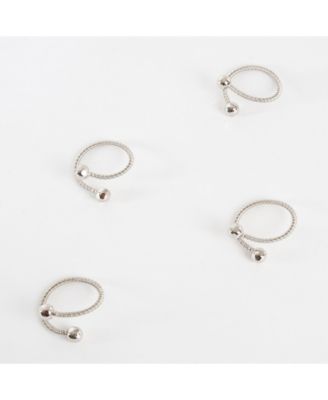 Curled Design Napkin Ring, Set of 4