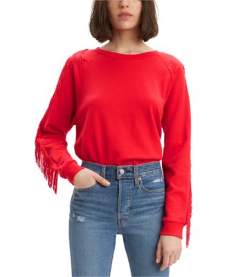 levi's red sweatshirt womens