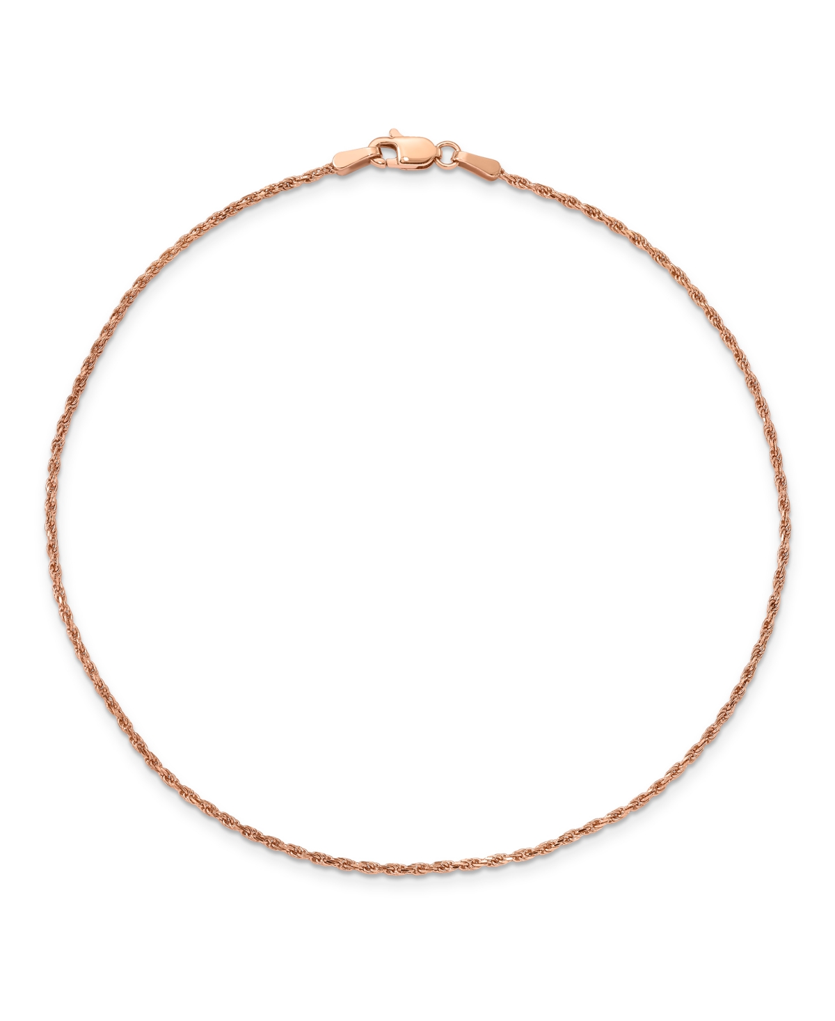 Rope Chain Anklet in 14k Rose Gold - Rose Gold