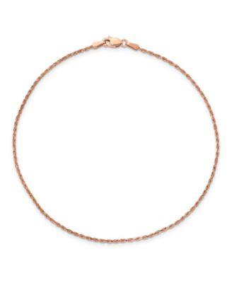 14k rose gold anklet