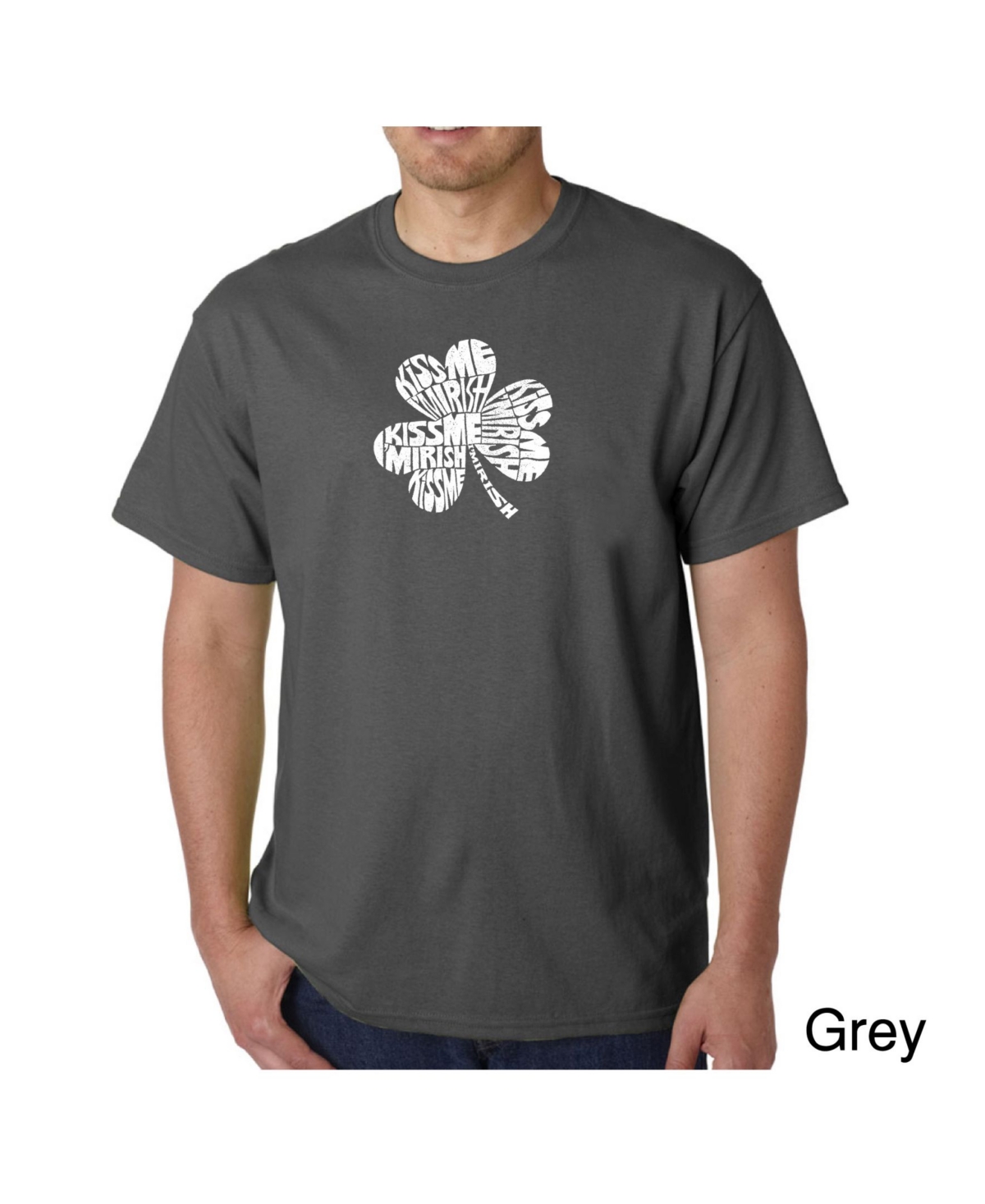 La Pop Art Men's Word Art T-Shirt - Kiss Me I'M Irish