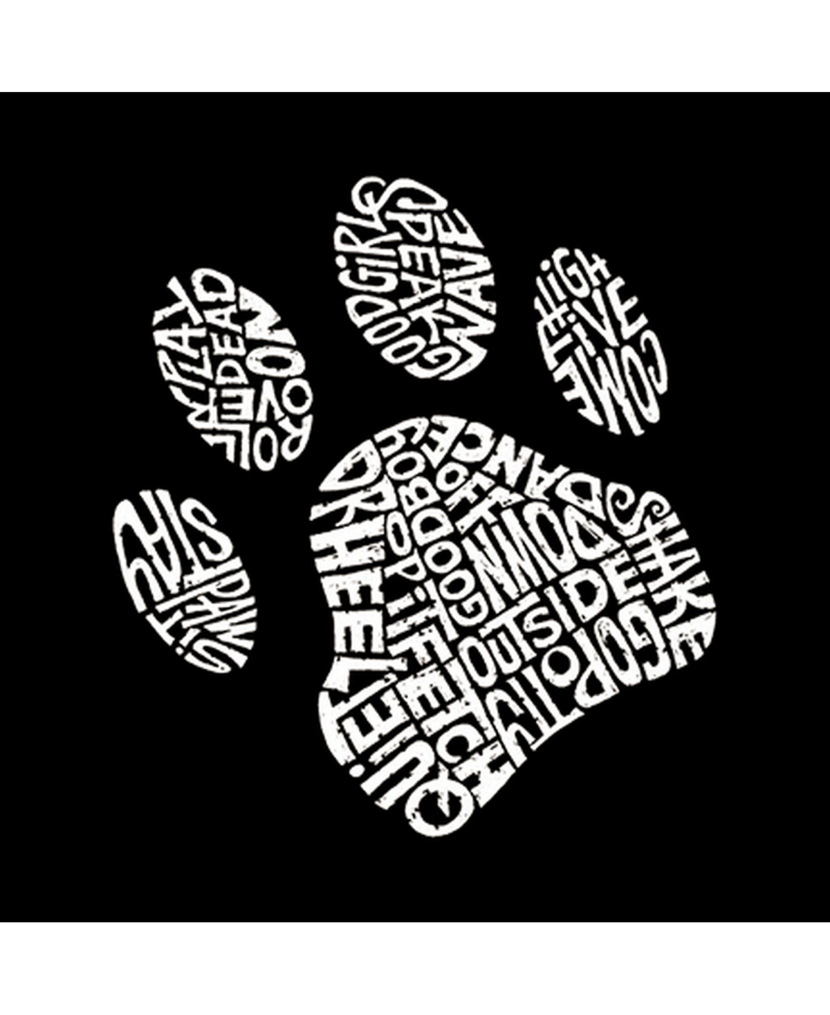 La Pop Art Men's Word Art T-Shirt - Dog Paw