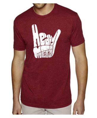 Men's Cotton/Poly Blend Word Art T-Shirt - Heavy Metal