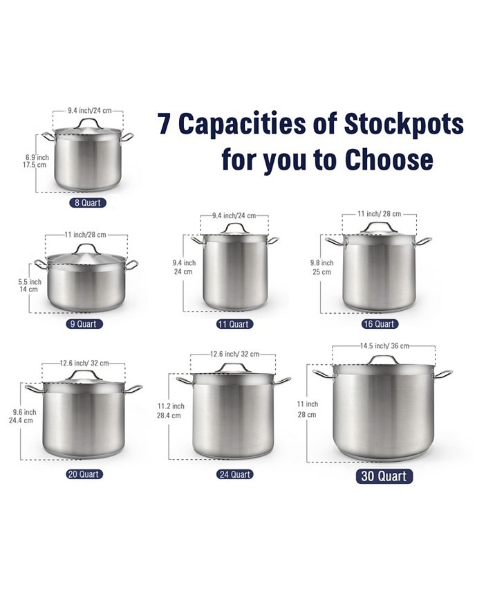 Cooks Standard 02616, Professional Grade Lid 30 Quart Stainless Steel