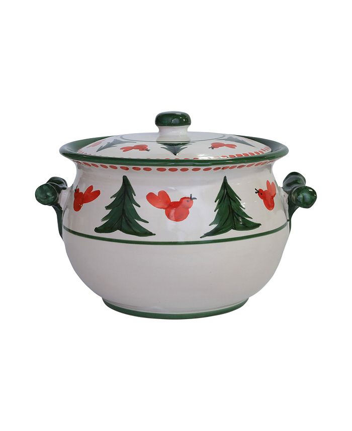 VIETRI Uccello Rosso Biscotti Jar Macy's