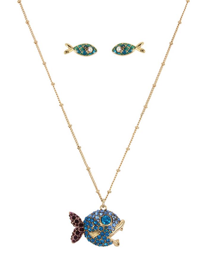 Betsey johnson fish necklace outlet
