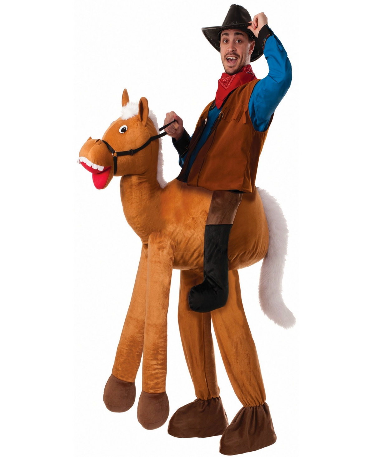 Buy Seasons Men's Ride A Horse Pull-On Pants Costume - Brown