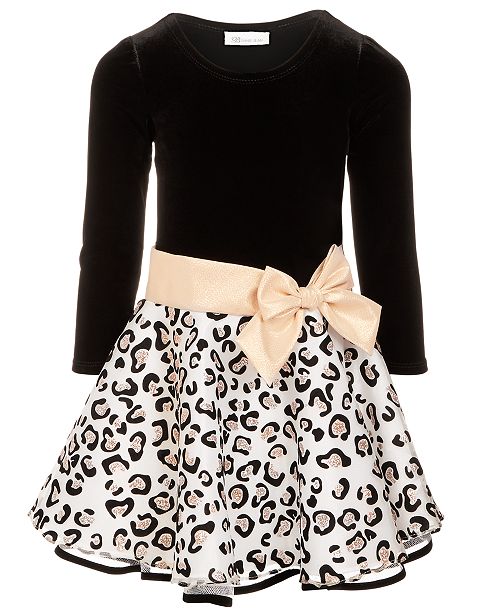 Bonnie Jean Toddler Girls Velvet Animal Print Dress Reviews