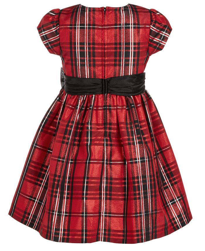 Bonnie Jean Toddler Girls 2-Pc. Plaid Bow Dress & Doll Dress Set - Macy's