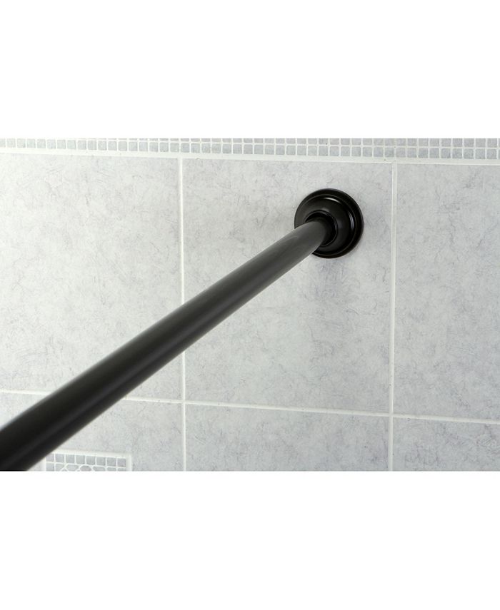 Kingston Brass - 72-inch Tension Shower Rod with Decorative Flange in Oil Rubbed Bronze