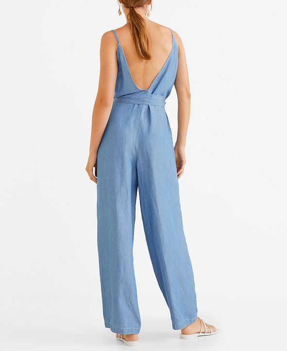 mango denim jumpsuit uk