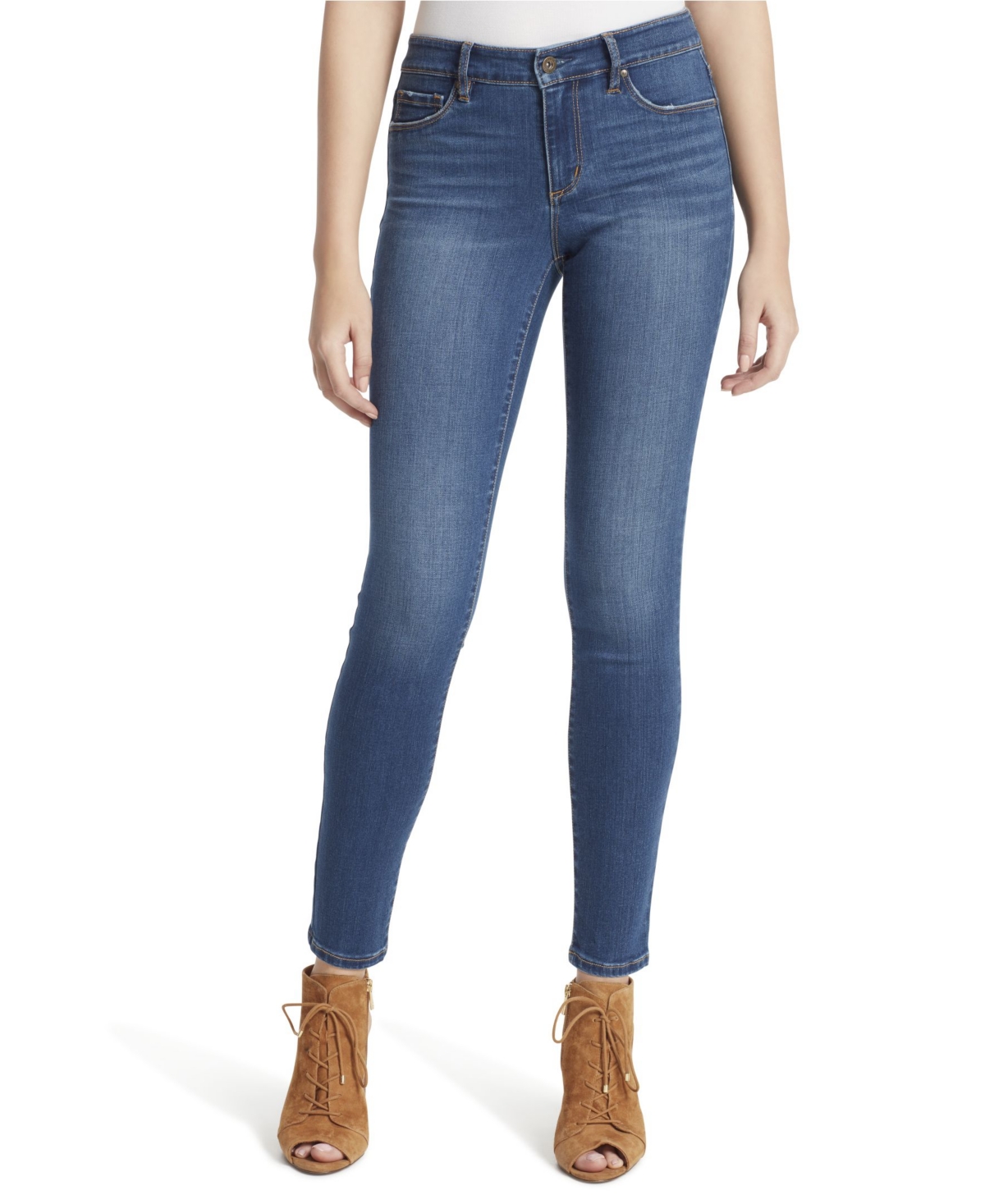 Jessica Simpson Mid Rise Kiss Me Skinny Jeans In Sweet Charlotte