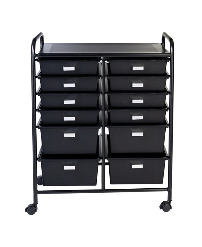 Honey Can Do 10Drawer Rolling Cart, Black Macy's