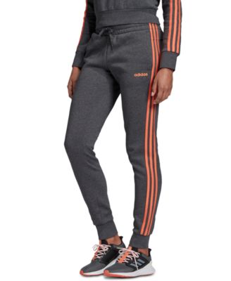 adidas cotton fleece 3 stripe joggers