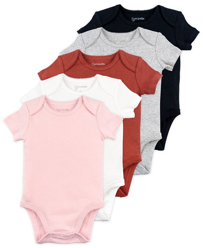 Mac & Moon Baby Girl 5-Pack Short Sleeve Bodysuits - Macy's