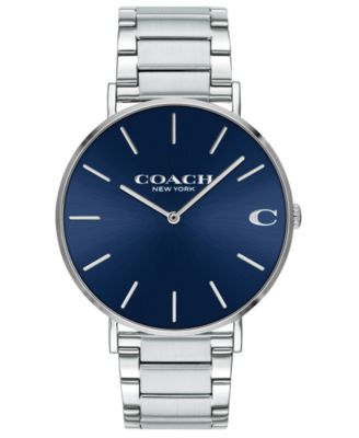 코치 남성 손목 시계 COACH Mens Charles Stainless Steel Bracelet Watch 41mm,Silver