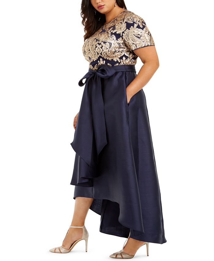 plus size embellished gown