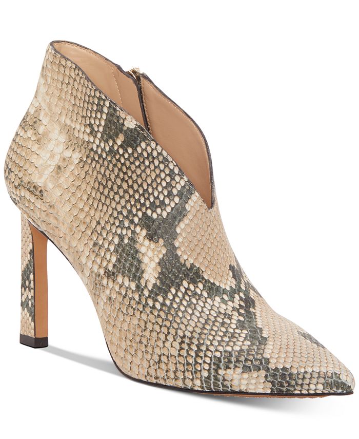 Vince camuto store snakeskin booties