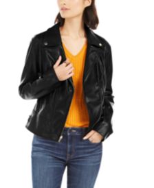 Faux-Leather Moto Jacket, Created for Macy's