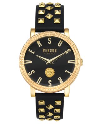 Versus By Versace Women S Pigalle Black Leather Strap Watch 38mm