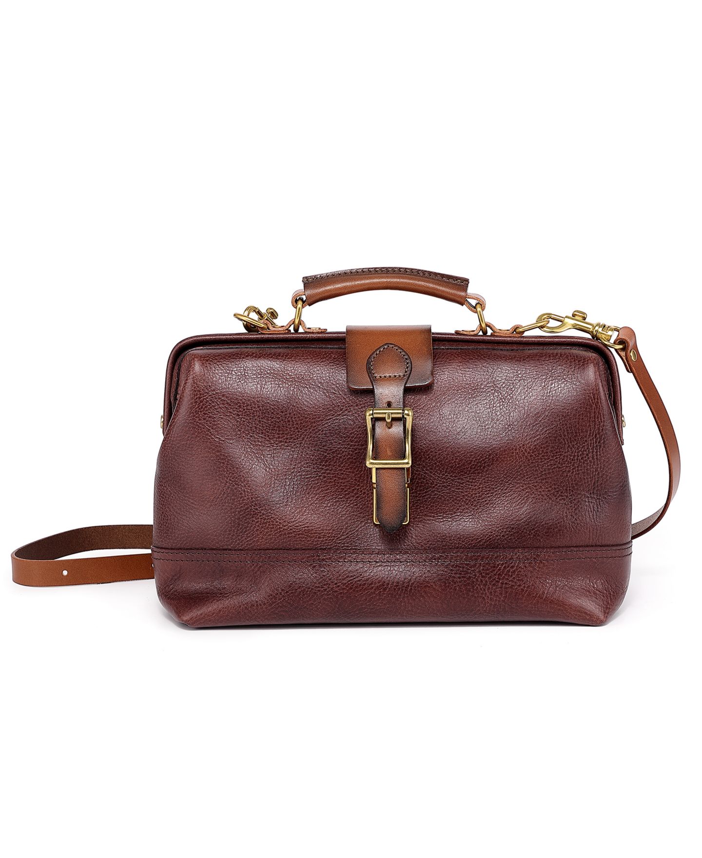 Женская сумка OLD TREND Doctor Small Leather Crossbody Satchel, цвет: Коричневый — фото 1