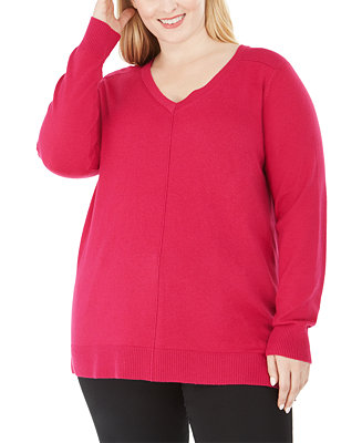 Karen Scott Plus Size V-Neck Sweater, Created for Macy's - Macy's