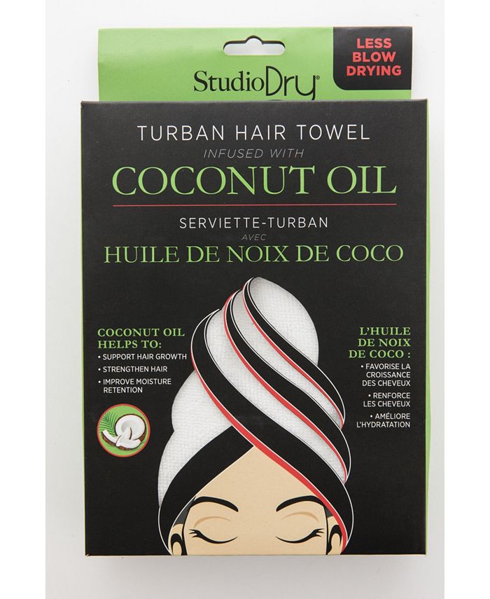 Studio Dry Turban Hair Towel Infused with Coconut Oil Macy s