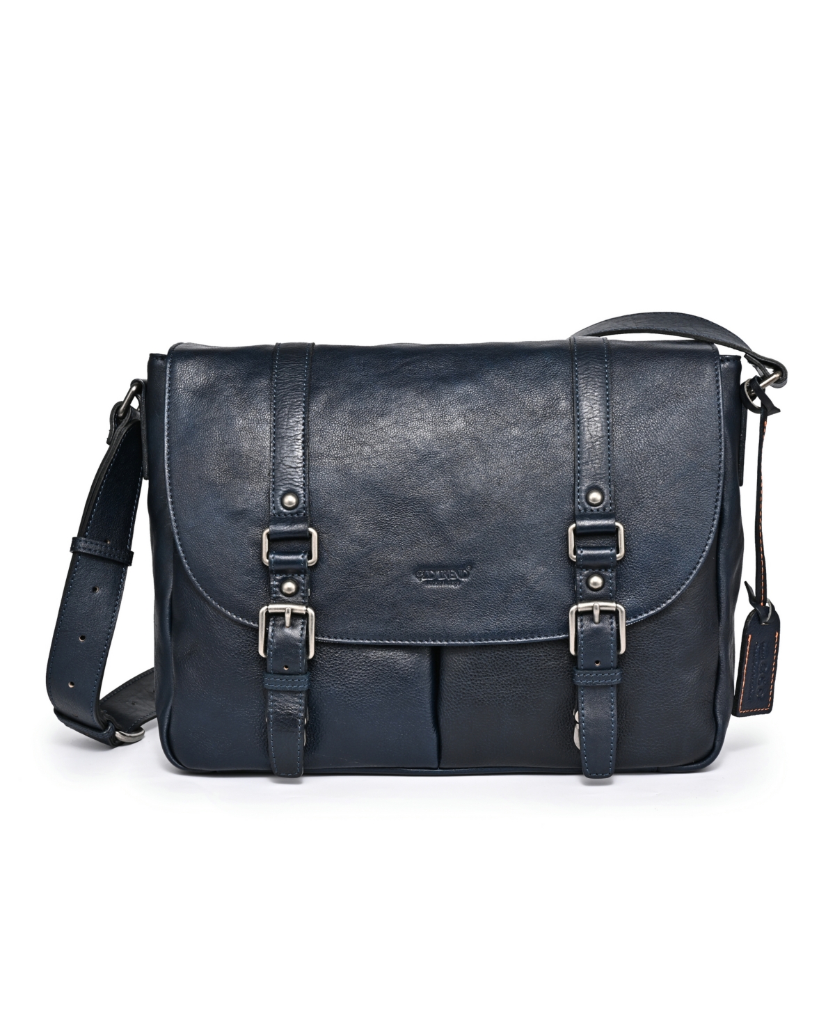 Women's Genuine Leather Moonlight Messenger Bag - Gray