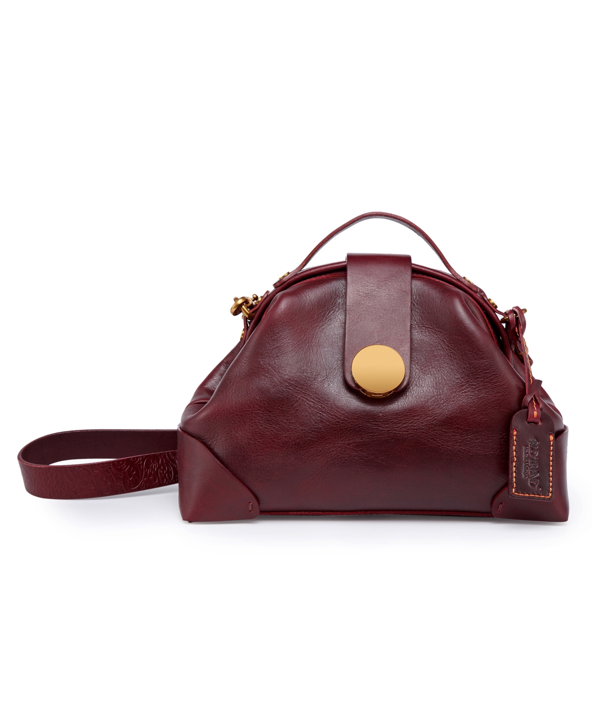 Gypsy Soul Leather Crossbody Bag - Burgundy