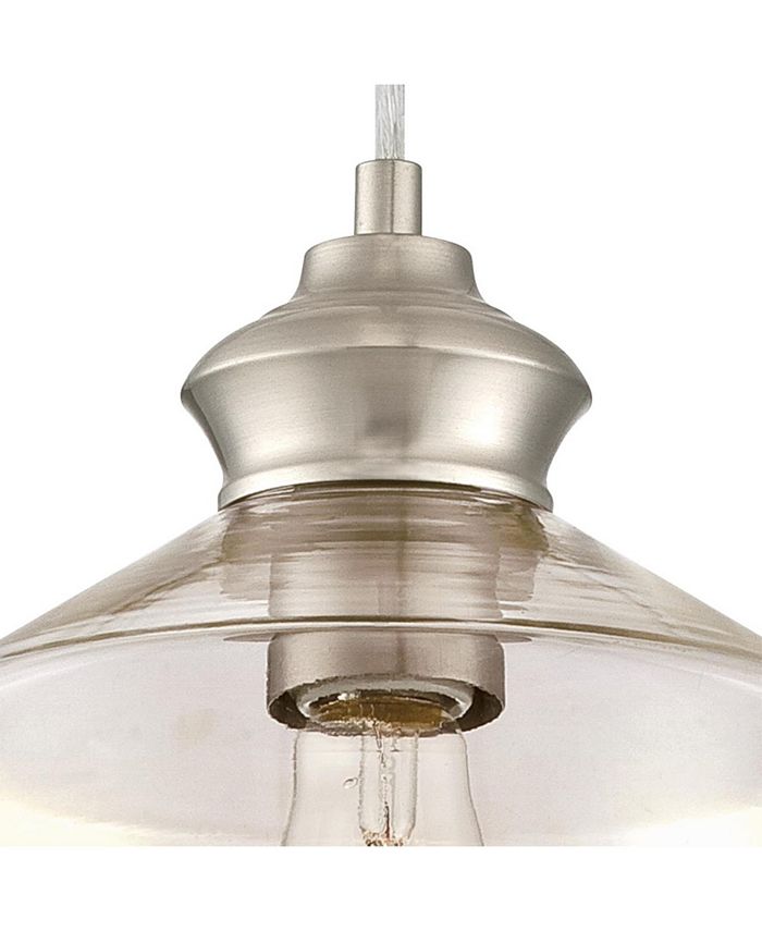 Westinghouse Lighting Stella Mira Mini Pendant Light - Brushed Nickel, 9 Inch, Adjustable Cord