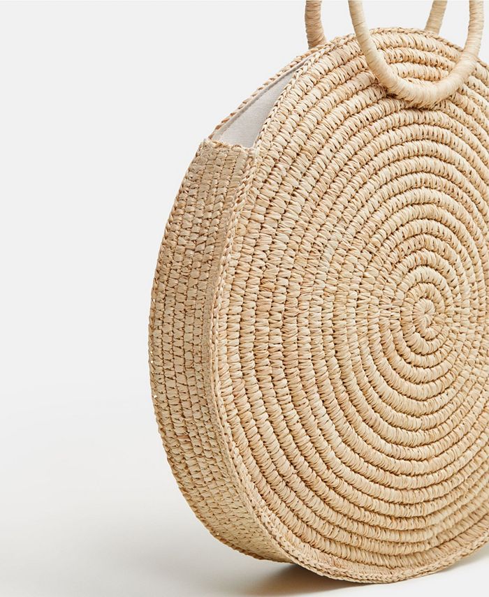Mango round 2025 raffia bag