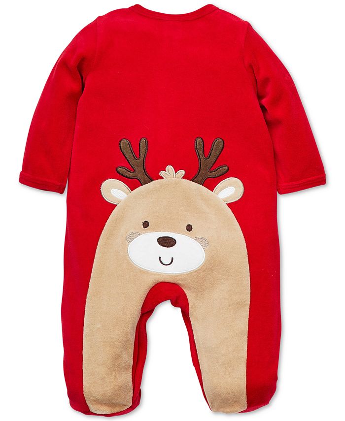 Little Me Baby Boys Reindeer Footed Velour Coverall & Reviews - All ...