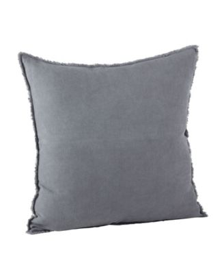 Fringed Linen Decorative Pillow, 20" x 20"