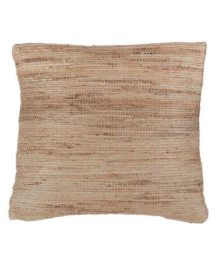 Saro Lifestyle Jute Accent Decorative Pillow, 18" x 18" Macy's